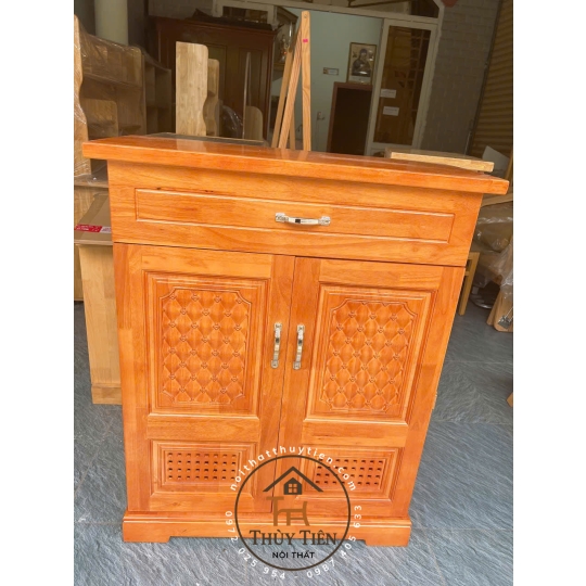 Tủ giày dép gỗ cao su tự nhiên ngang 80cm
