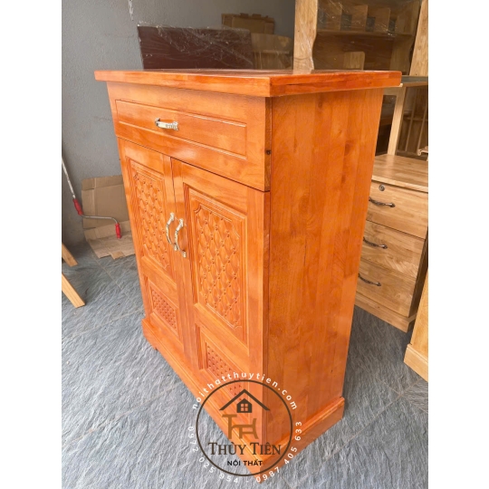 Tủ giày dép gỗ cao su tự nhiên ngang 80cm