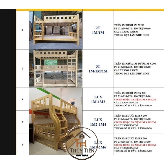Tổng hợp mẫu giường tầng ạ 
