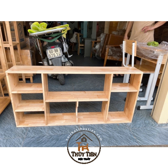 Kệ Sách Treo Tường Gỗ Tự Nhiên Siêu Bền,Decor Phòng Hiện Đại, Tiện Lợi