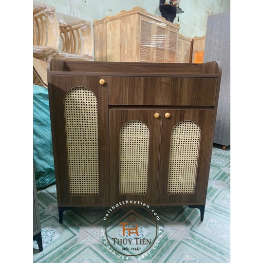 Mẫu tủ dép gỗ công nghiệp mdf cánh mây đủ kích thước