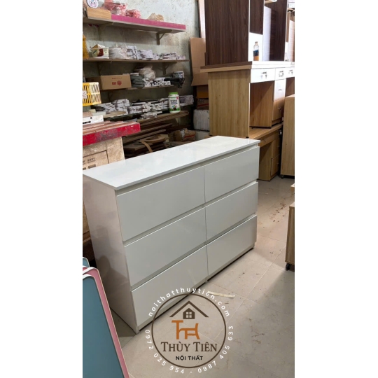 Tủ quần áo màu trắng gỗ mdf