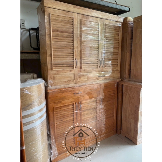 Tủ giày dép gỗ cao su ngang 1m, 1m2