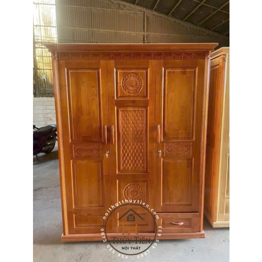 Tủ quần áo gỗ thông- TQAGT 006