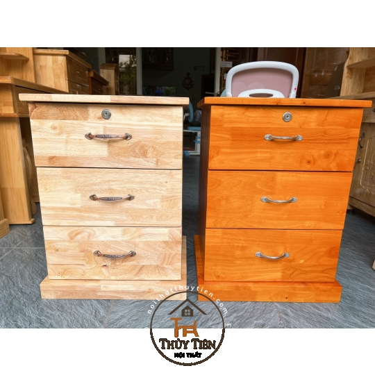 Tủ đầu giường gỗ cao su