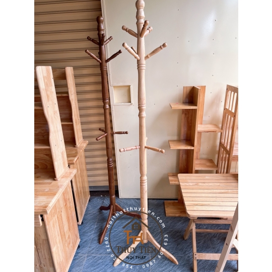 Cây treo quần áo- Móc treo đồ 3 đa năng gỗ  cao su tự nhiên, Bền Đẹp, Chuẩn Nội Thất Xuất Khẩu