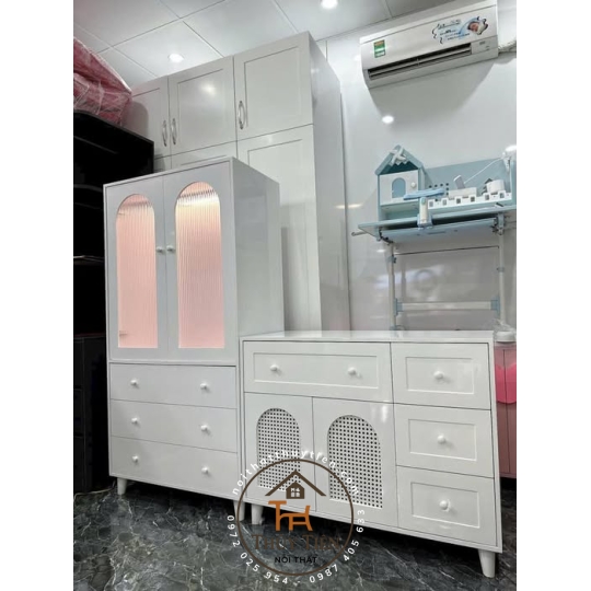 Mẫu tủ quần áo cho bé MDF lõi xanh