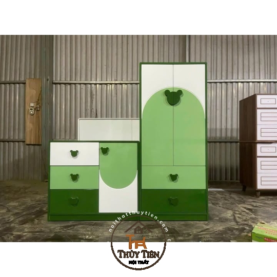 Mẫu tủ quần áo cho bé MDF lõi xanh