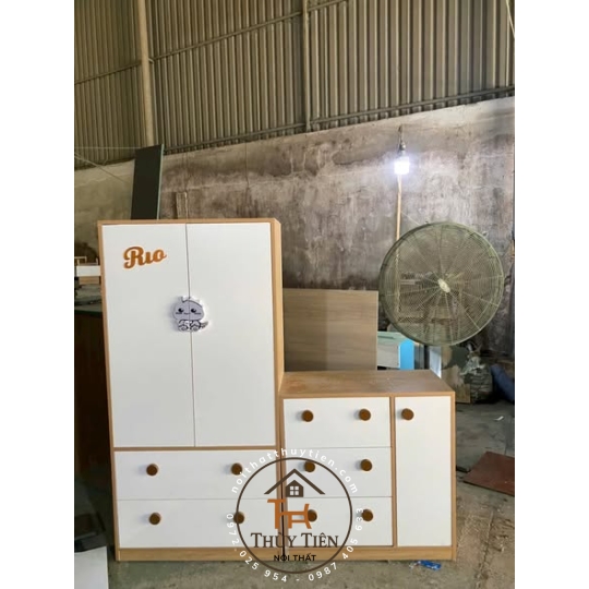 Mẫu tủ quần áo cho bé MDF lõi xanh