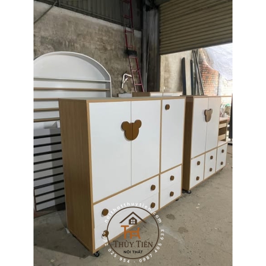 Mẫu tủ quần áo cho bé MDF lõi xanh