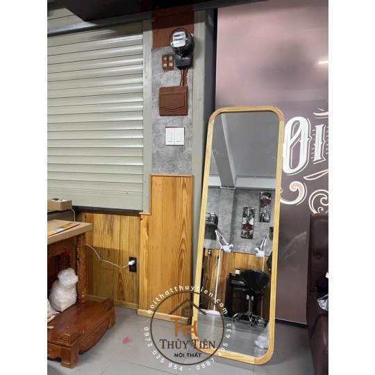 Gương soi- Gương decor gỗ thông