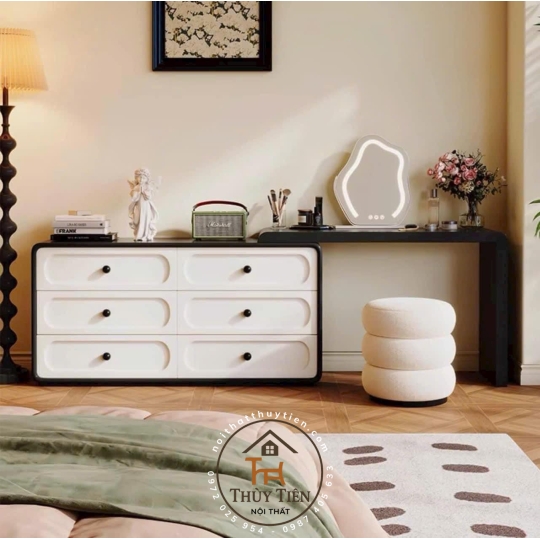 Xưởng e vẫn nhận làm các mẫu bàn trang điểm , bàn làm việc , tủ kệ decol theo yêu cầu nhé  Thích màu nào thợ e sơn màu đó