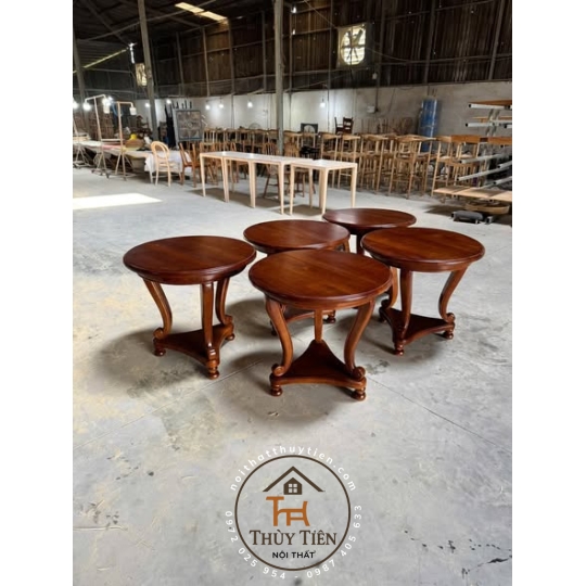 Bàn  trà cổ điển gỗ ash
