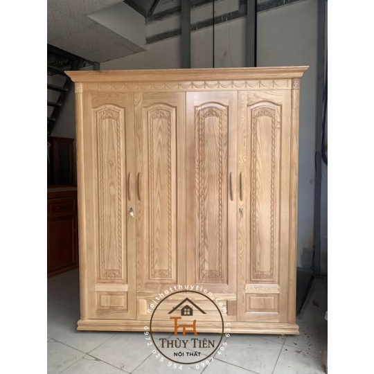 Tủ quần áo gỗ sồi tự nhiên đủ kích thước- TQAGSTN 001