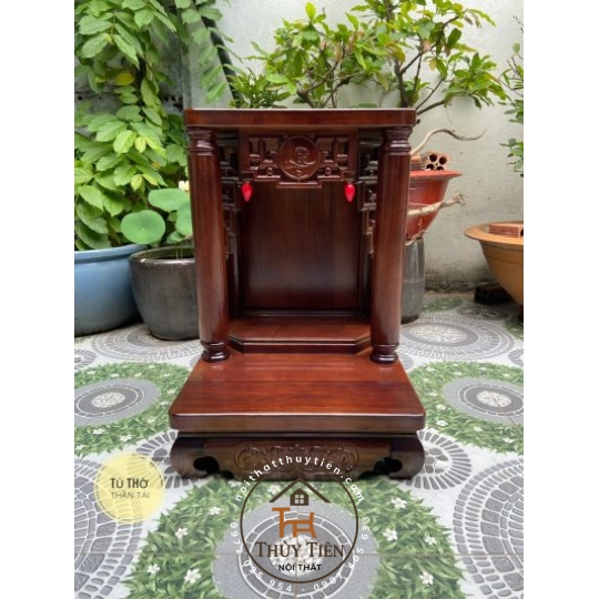 Bàn thờ thần tài cột tròn trơn