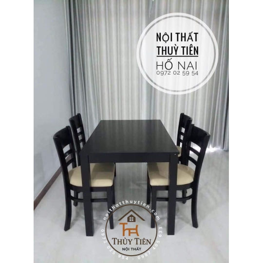 Bộ bàn ăn cao su 4 ghế cabin giá rẻ