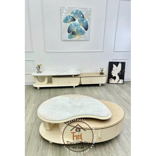 Bàn trà mặt đá ceramic hàng nhập khẩu