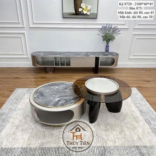 Bàn trà mặt đá ceramic hàng nhập khẩu