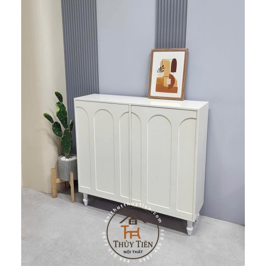 Tủ giày dép decor sang vô cùng