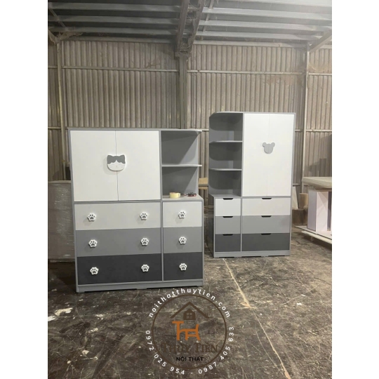 Mẫu tủ quần áo cho bé MDF lõi xanh