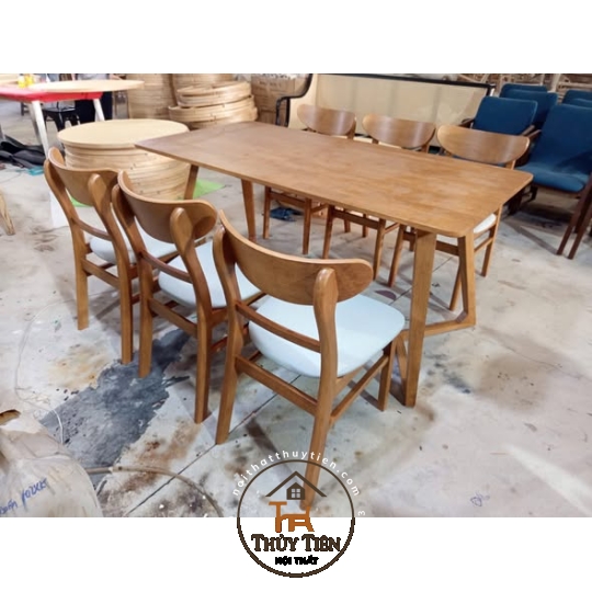 Bộ bàn ăn Mango kết hợp với bàn chân V