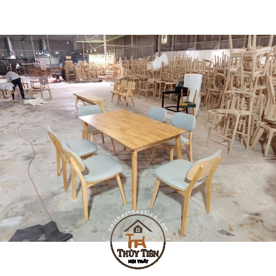 BỘ bàn ăn Ghế Venus gỗ cao su