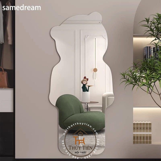 Gương decor toàn thân đèn led ko đèn led nhiều mẫu hàng loại 1 