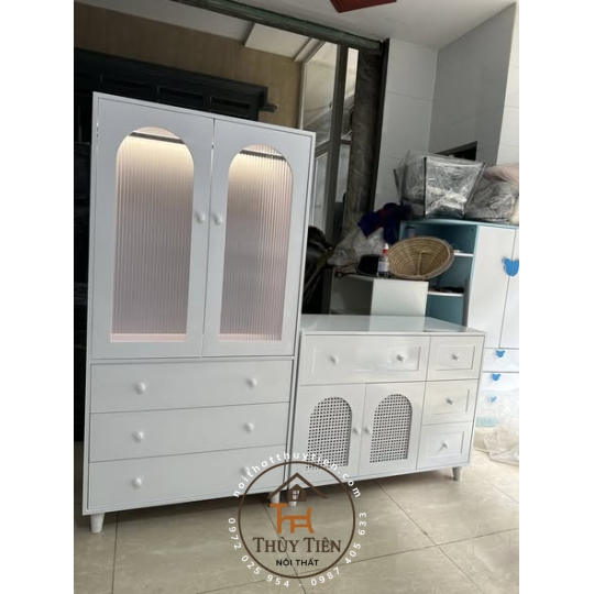 Tủ quần áo MDF lõi xanh, lõi nâu cho bé