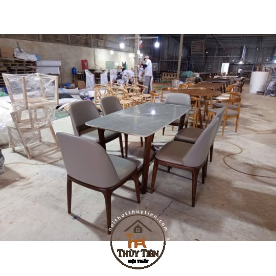BỘ BÀN ĂN 6 GHẾ MẶT ĐÁ KIỂU HIỆN ĐẠI