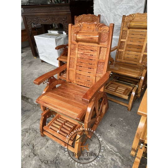 Ghế lười - ghế massa gỗ hương đá