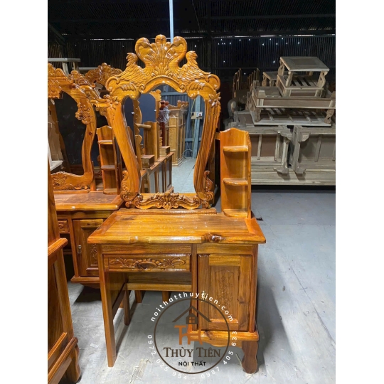 Bàn phấn- bàn trang điểm gỗ tràm rừng