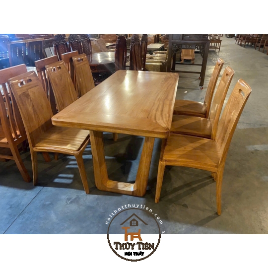 Bộ bàn ăn gỗ gõ