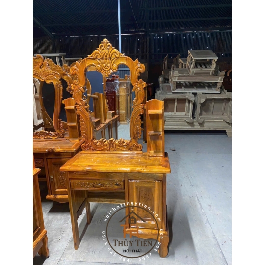 Bàn phấn- bàn trang điểm gỗ tràm rừng