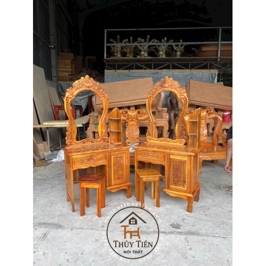 Bàn phấn- bàn trang điểm gỗ tràm rừng