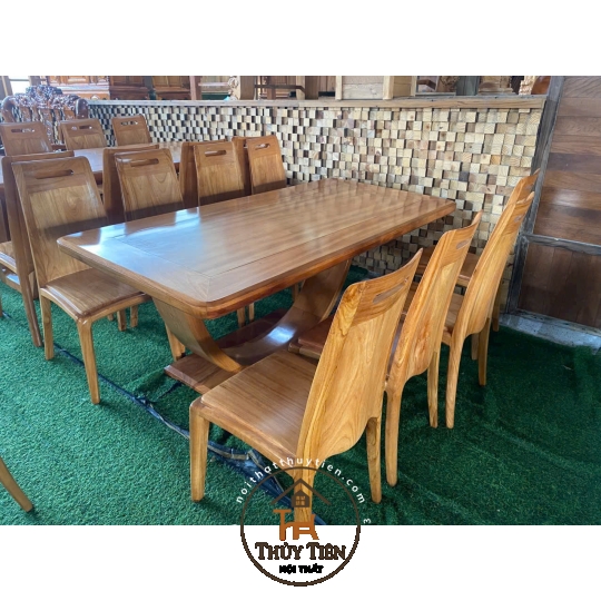 Bộ bàn ăn gỗ gõ