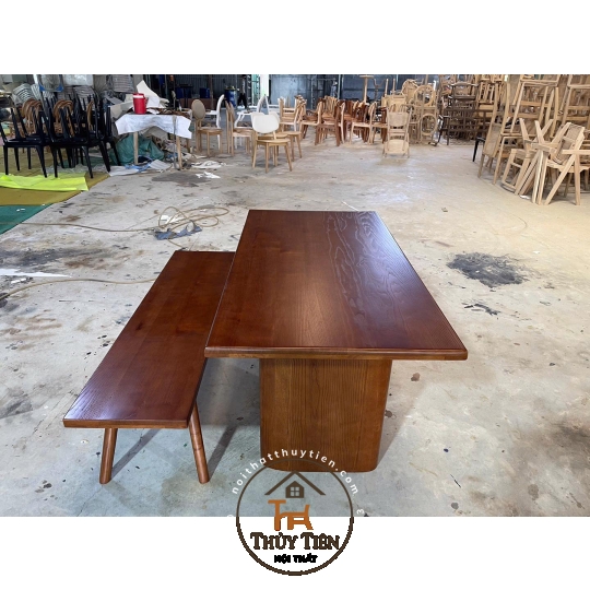 ❤️ Trả khách bàn và ghế băng theo mẫu khách, kích thước 1.4m gỗ Ash🍀🍀