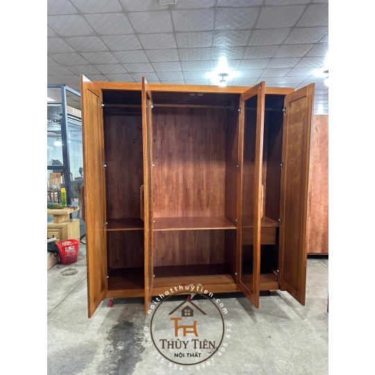 Tủ áo cánh kính gỗ hương xám
