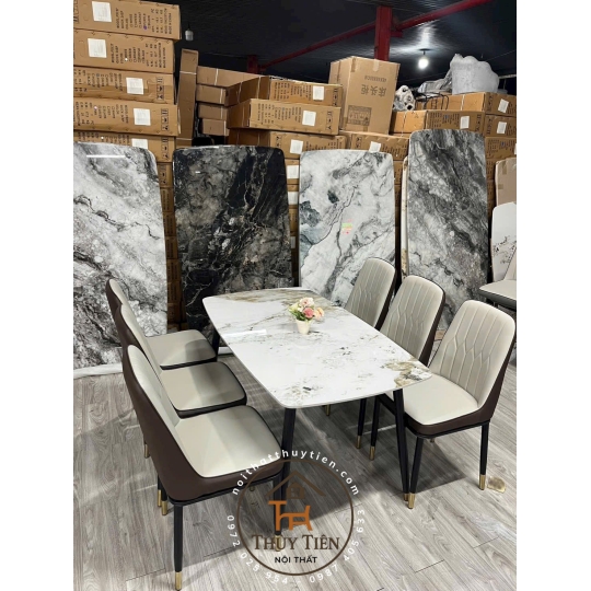 Bộ bàn ghế ăn 6 ghế giá rẻ