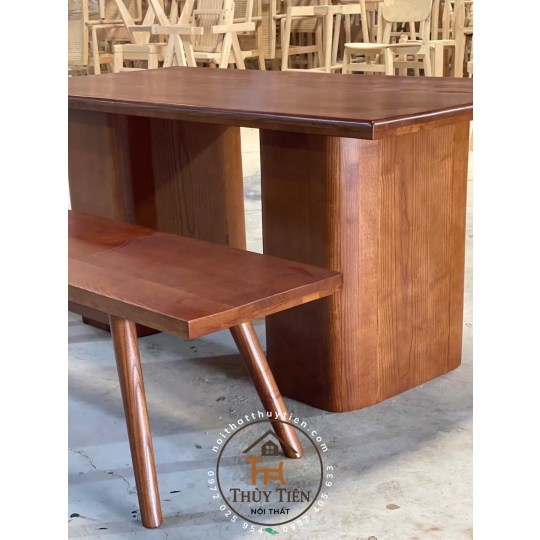 ❤️ Trả khách bàn và ghế băng theo mẫu khách, kích thước 1.4m gỗ Ash🍀🍀