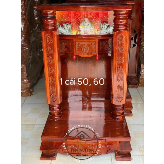 Mẫu bàn thờ thần tài gỗ tràm