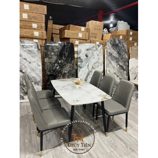 Bộ bàn ghế ăn 6 ghế giá rẻ