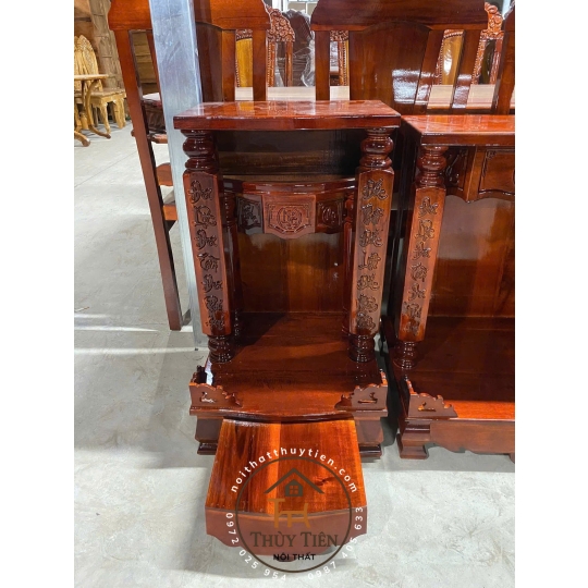 Mẫu bàn thờ thần tài gỗ tràm