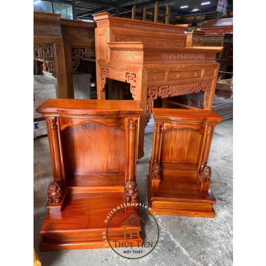 Mẫu bàn thờ thần tài gỗ tràm