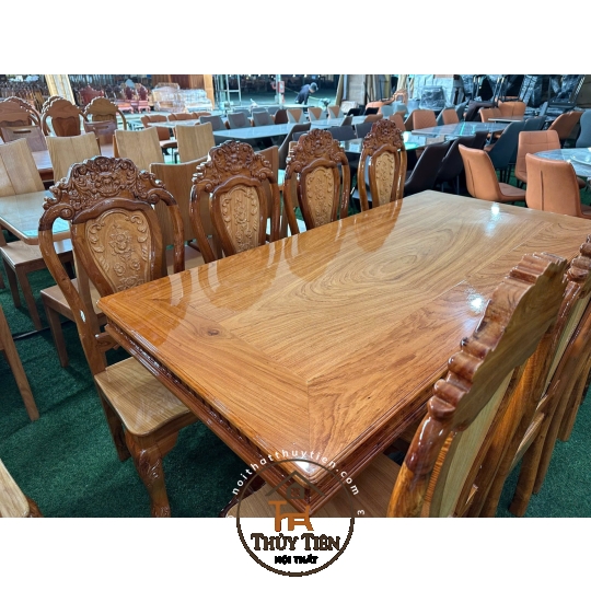 Bộ bàn ăn gỗ căm xe- BBAGCXE 002