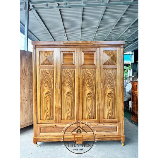 Mẫu tủ quần áo gỗ hương xám