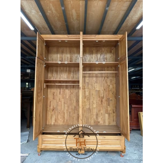 Mẫu tủ quần áo gỗ hương xám