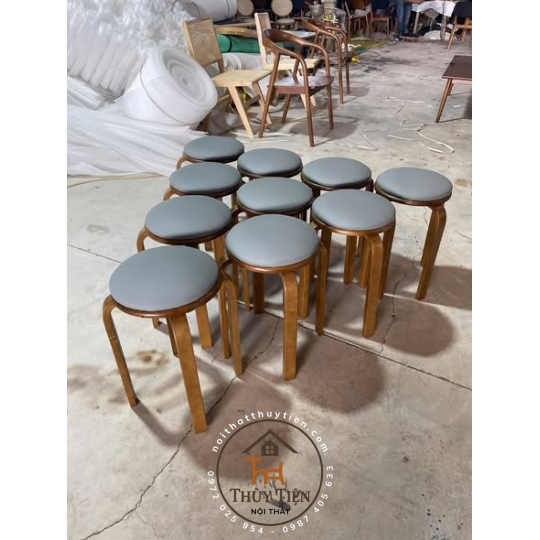 GHẾ ĐÔN MẶT NỆM KHUNG CAO SU