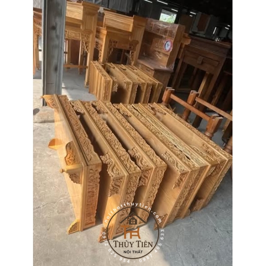 Trang thờ treo tường gỗ gõ đỏ