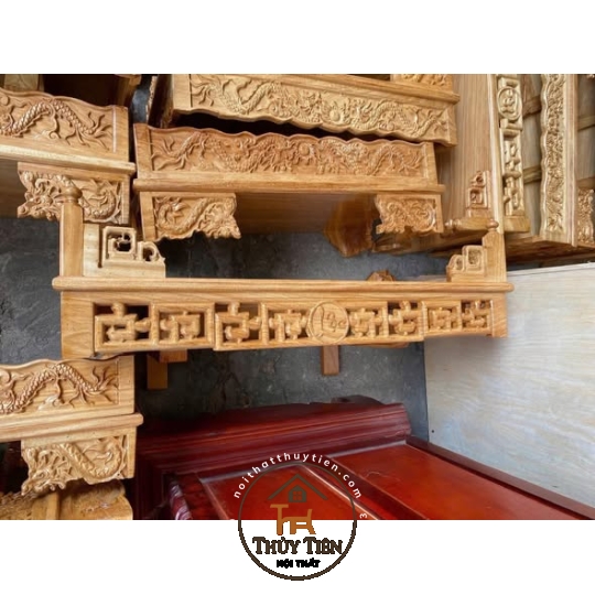 Trang thờ treo tường gỗ gõ đỏ