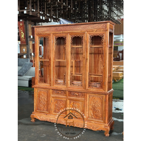 Tủ rượu gỗ hương đá 